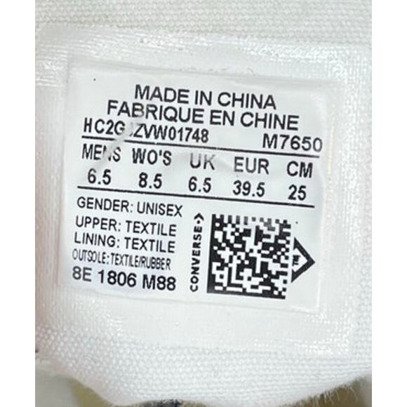 Converse Chuck Taylor All Star High Classic White Shoes Size 6.5 CTAS - Picture 6 of 6